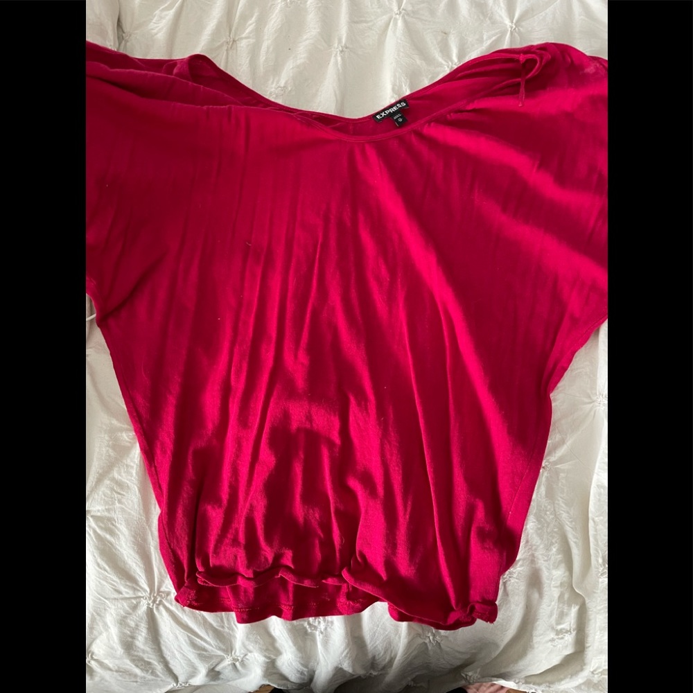 Flutter sleeve pink top